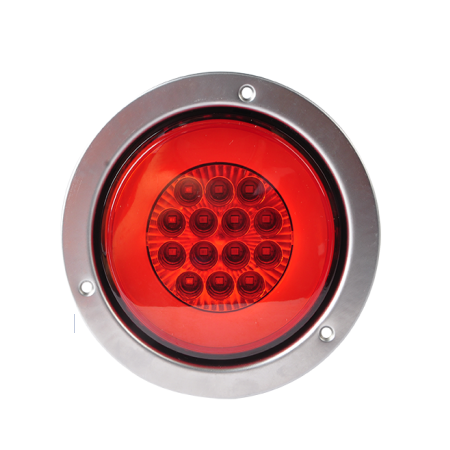 Factory Good Quality Metal Frame Red Led Lights for Trucks 12V 24V Stop Turn Funtion Bus Safety signal Side Marker Light